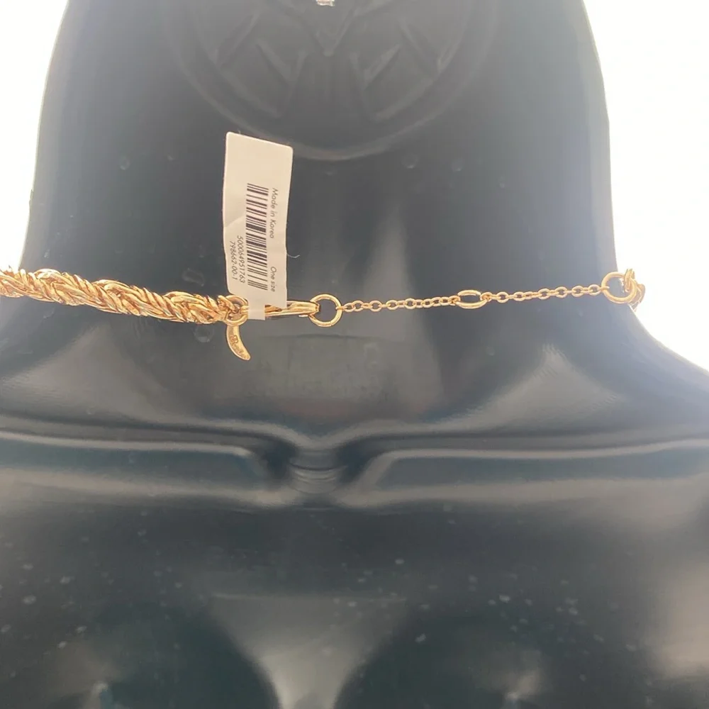 Banana Republic Gold-Tone Twisted Chain Necklace 17”